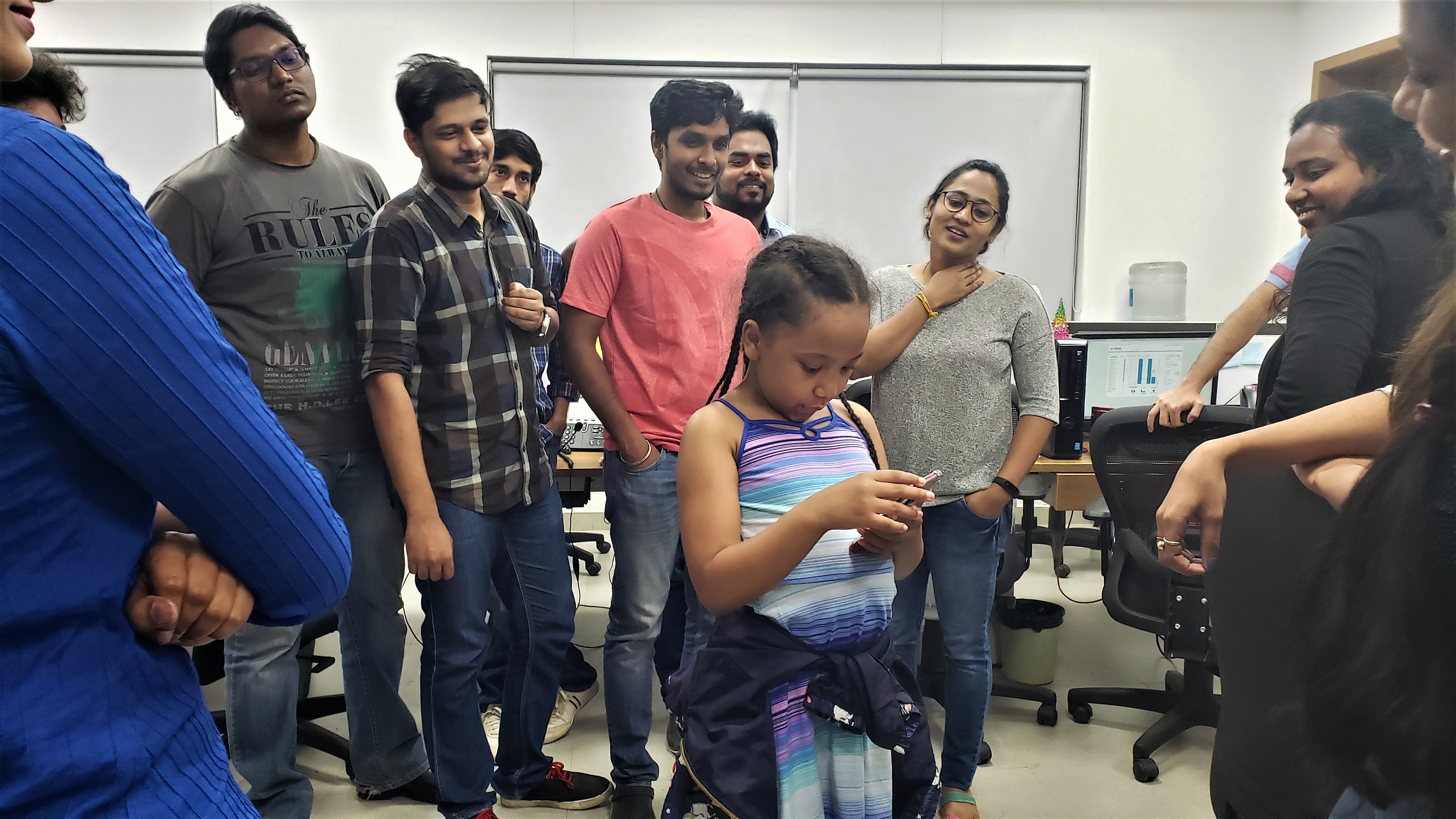 Najwa with the Chennai Team