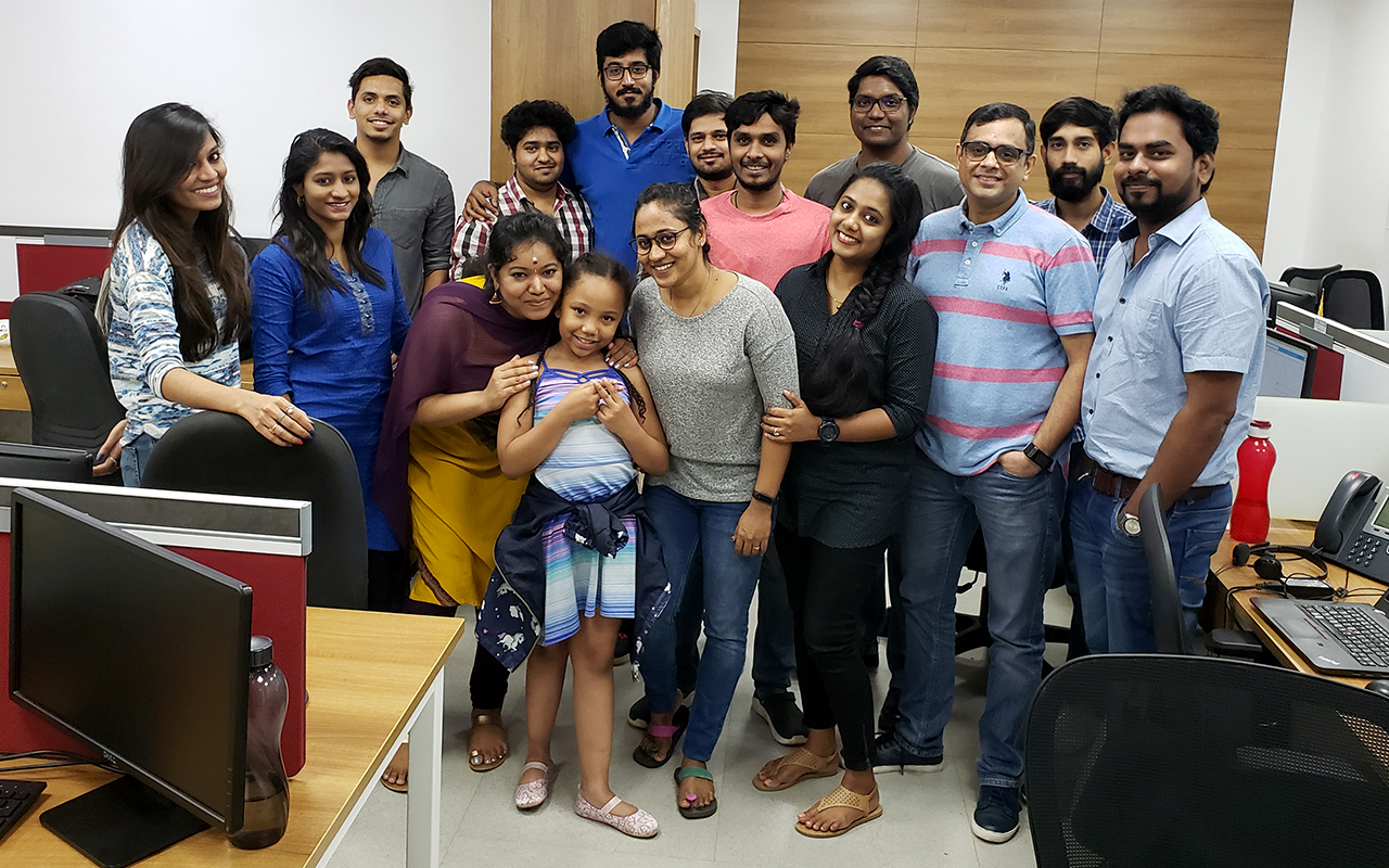 Najwa with the Chennai team.