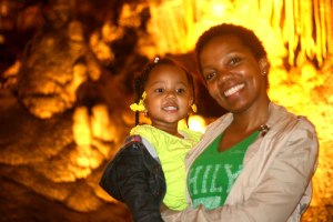 Najwa and Nduku at Luray Caverns